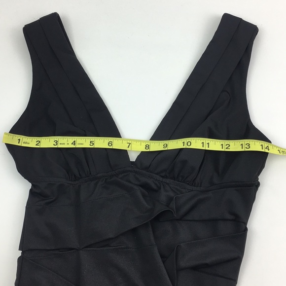 Forever21 Black Bodycon Dress Tiered Sleeveless *H - Picture 6 of 6